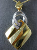 ESTATE LARGE .30CT DIAMOND 18KT WHITE & YELLOW GOLD 3D MULTI SHAPE FUN PENDANT