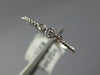 ESTATE SMALL .03CT DIAMOND 18KT WHITE GOLD 3D CLASSIC 3 STONE BEADED FUN RING