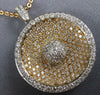 ESTATE LARGE 2.24CT DIAMOND 18KT WHITE AND ROSE GOLD ROUND SOMBRERO FUN PENDANT