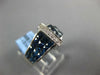 4.66CT DIAMOND &AAA SAPPHIRE 18K WHITE GOLD PRINCESS &ROUND INVISIBLE CROWN RING