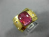 ESTATE LARGE 5.15CT DIAMOND & AAA TOURMALINE 14K YELLOW GOLD COCKTAIL RING 17219