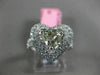 ESTATE LARGE 2.06CT WHITE & GREY TRILLION DIAMOND 18K WHITE GOLD ENGAGEMENT RING