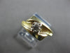 ESTATE WIDE .07CT DIAMOND 14KT YELLOW GOLD MATTE & SHINY FRIENDSHIP RING #27989