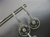 ESTATE 1.02CT DIAMOND 14KT WHITE GOLD 3D ROUND CHANDELIER FUN HANGING EARRINGS