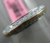 ESTATE 1.77CT DIAMOND 18K WHITE & ROSE GOLD 3D ETERNITY TWO ROW ANNIVERSARY RING