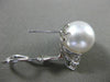 ESTATE .60CT DIAMOND 18K WHITE GOLD AAA SOUTH SEA PEARL 3 STONE CLIP ON EARRINGS