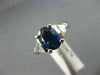 2.0CT TRILLION DIAMOND & AAA SAPPHIRE 14KT WHITE GOLD OVAL ENGAGEMENT RING 20674