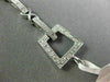 ESTATE .66CT DIAMOND 14K WHITE GOLD SQUARE MILGRAIN TOGGLE LOVE BRACELET #22450