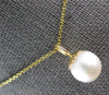 ESTATE AAA SOUTH SEA PEARL 14KT YELLOW GOLD CLASSIC 8MM FLOATING PENDANT #27430