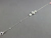 .51CT DIAMOND 18K WHITE GOLD ROUND & BAGUETTE 4 LEAF CLOVER FLOWER LOVE BRACELET