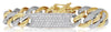 ESTATE LARGE 3.27CT DIAMOND 18KT 2 TONE GOLD MUTI ROW CUBAN ID TENNIS BRACELET