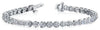 ESTATE 4.0CT DIAMOND 14KT WHITE GOLD ROUND SQUARE SETTING LOVE TENNIS BRACELET