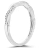 .10CT DIAMOND 14KT WHITE GOLD CLASSIC LOVE KNOT INFINITY ROPE ANNIVERSARY RING