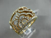 ESTATE LARGE & WIDE .97CT ROUND DIAMOND 18KT ROSE GOLD 3D OPEN FILIGREE FUN RING