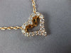 ESTATE .53CT DIAMOND 18KT ROSE GOLD 3D CLASSIC OPEN HEART LOVE PENDANT