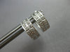 ESTATE .20CT DIAMOND 14KT WHITE GOLD 3D CLASSIC 2 ROW FILIGREE HUGGIE EARRINGS