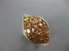 LARGE 3.56CT MULTI COLOR DIAMOND 18KT ROSE GOLD MARQUISE SHAPE FILIGREE FUN RING