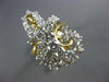ESTATE LARGE 4.0CT DIAMOND 14KT 2 TONE GOLD 3D CLUSTER SWIRL COCKTAIL RING #456