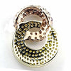 LARGE 1.29CT PINK & FANCY YELLOW DIAMOND 18KT YELLOW ROSE GOLD LOVE KNOT PENDANT