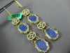 ESTATE .75CT DIAMOND & SAPPHIRE CRYSTAL 18K YELLOW GOLD OVAL LIVERBACK EARRINGS