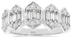 .77CT DIAMOND 14KT WHITE GOLD 3D ROUND & BAGUETTE CLUSTER MULTI HEXAGON FUN RING