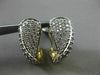 ESTATE .57CT DIAMOND 14KT WHITE & YELLOW GOLD 3D ELONGATED PAVE CLIP ON EARRINGS