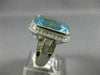 EXTRA LARGE 21.26CT DIAMOND & AAA BLUE TOPAZ 18KT WHITE GOLD 3D ENGAGEMENT RING