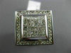 ESTATE MASSIVE 2.36CT DIAMOND 14KT WHITE GOLD 3D SQUARE INVISIBLE MENS RING