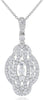 .91CT DIAMOND 18KT WHITE GOLD 3D PAST PRESENT FUTURE FLORAL FUN FLOATING PENDANT