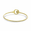 ESTATE .16CT DIAMOND 14K YELLOW GOLD 3D CLUSTER LOVE KNOT BUCKLE BANGLE BRACELET