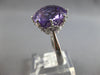 ESTATE EXTRA LARGE 10.49CT DIAMOND & AAA AMETHYST 14K WHITE GOLD ENGAGEMENT RING