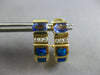 1.25CT DIAMOND & AAA TANZANITE & OPAL 14KT YELLOW GOLD UMBRELLA HANGING EARRINGS