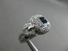 ESTATE WIDE 1.02CT DIAMOND & SAPPHIRE 14KT WHITE GOLD 3D SQUARE FRIENDSHIP RING