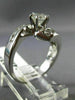ESTATE 1.20CT DIAMOND 14KT WHITE GOLD CLASSIC CRISS CROSS ENGAGEMENT RING #20334