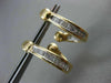 ESTATE .50CT DIAMOND 14KT YELLOW GOLD 3D UMBRELLA DOUBLE SIDED HANGING EARRINGS
