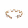ESTATE 3.87CT WHITE & PINK DIAMOND 18K WHITE & ROSE GOLD ZIG ZAG TENNIS BRACELET