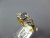 .48CT DIAMOND & AAA TANZANITE 14KT YELLOW GOLD 3D OVAL DOUBLE HEART PROMISE RING