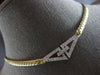 .60CT DIAMOND 14K 2 TONE GOLD TRIANGULAR LOVE KNOT SOLID ITALIAN NECKLACE #28221