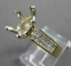ESTATE WIDE 1.60CT DIAMOND 18KT TWO TONE GOLD SEMI MOUNT ENGAGEMENT RING #10870