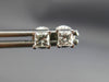 ESTATE .40CT DIAMOND 14KT WHITE GOLD 3D CLASSIC SOLITAIRE STUD EARRINGS #17279