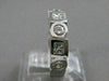ESTATE PRINCESS ROUND DIAMOND BEZEL ANNIVERSARY WEDDING 14KT W GOLD RING #16953