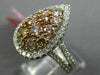ESTATE WIDE 2.27CT MULTI COLOR DIAMOND 18K WHITE & ROSE GOLD 3D ANNIVERSARY RING