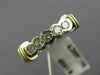 ESTATE .4CT DIAMOND 14K TWO TONE GOLD SEMI BEZEL WEDDING ANNIVERSARY RING #21318