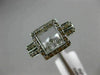 ESTATE .37CT WHITE & CHOCOLATE FANCY DIAMOND 14K WHITE GOLD SQUARE FLOATING RING