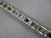 ANTIQUE 1CT AAA SAPPHIRE 14K WHITE GOLD ART DECO PRINCESS TENNIS BRACELET #27816