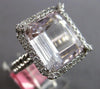 EXTRA LARGE 11.47CT DIAMOND & AAA KUNZITE 18KT WHITE GOLD SQUARE ENGAGEMENT RING