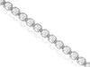 ESTATE 1.50CT DIAMOND 14KT WHITE GOLD 3D ROUND SQUARE FILIGREE TENNIS BRACELET