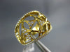 ESTATE WIDE .55CT DIAMOND 18KT YELLOW GOLD 3D OPEN FILIGREE STAR FUN RING
