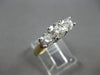 LARGE 1.35CT DIAMOND 14KT YELLOW GOLD & PLATINUM 3 STONE ENAGEMENT RING #28028