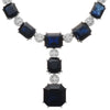 EXTRA LARGE 178.69CT DIAMOND & AAA SAPPHIRE 18KT WHITE GOLD 3D ETERNITY NECKLACE